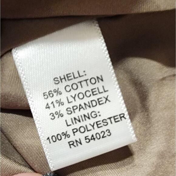 BANANA Republic khaki ruffle trim mini skirt‎ size 12P petite - Picture 7 of 7